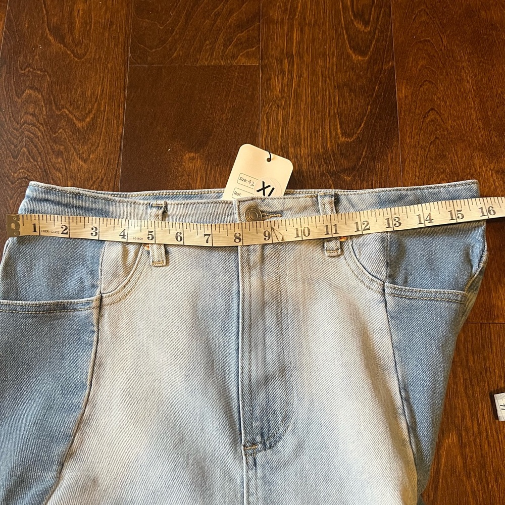 Two-Tone Denim Skirt - Picture 7 of 8